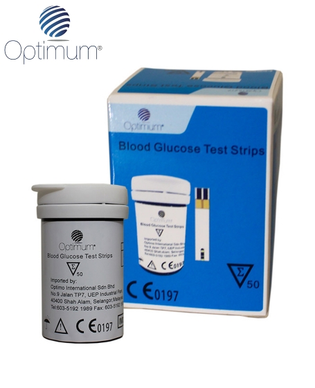 Optimum <br/>Blood Glucose <b>Test Strips </b> <br/> <b> (12/2025) </b> (1box @ 50pcs)