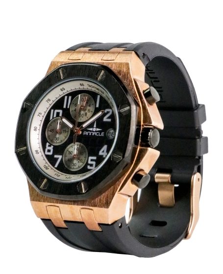 Pinnacle <br/>Salute Watch <br/><b>Rose Gold & Black 43mm</b>