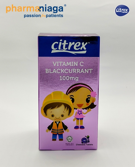 Citrex <br/> Vitamin C <b>Blackcurrant <br/>100mg 90's (05/2023)</b>