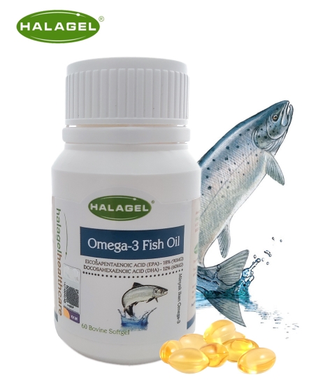 Halagel <br/> <b>Omega-3 Fish Oil (03/2024)<br/> </b> 500mg 60pcs Bovine Softgels