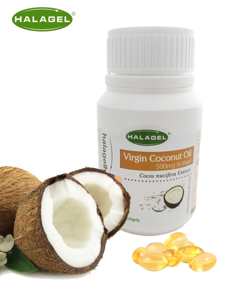 Halagel <br/> <b>Virgin Coconut Oil (04/2023)<br/> </b> 500mg 60pcs Bovine Softgels